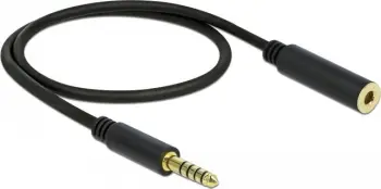 Kabllo zgjatuese audio DeLOCK 85795, 4.4 mm stereo i balancuar, 0.5 m, e zezë