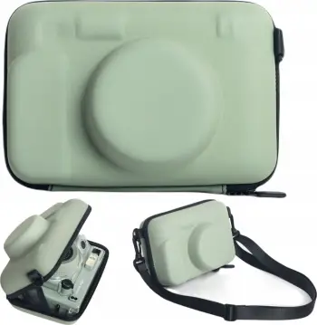 Çantë mbrojtëse LOVe INSTANT për Fujifilm Instax Wide 400, hard case, me rrip, jeshile blu e errët