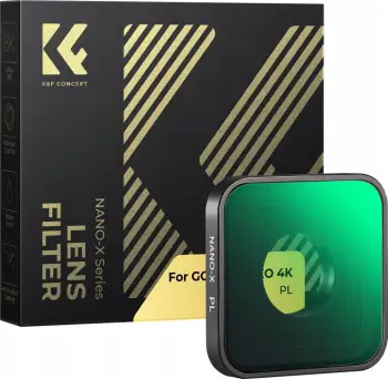Filtër CPL K&amp;F Concept, rezistent ndaj gërvishtjeve, me 3 leckë pastrimi, për GoPro Hero 4K