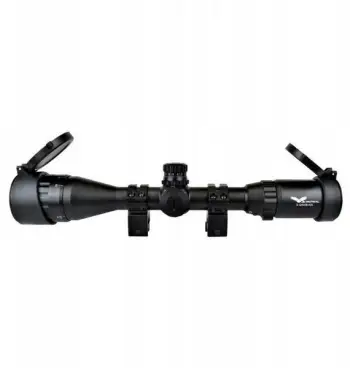 Dylbi optike JS-Tactical 3-12x40, rrjetë Mil-Dot RGB, shinë 22 mm, e zezë
