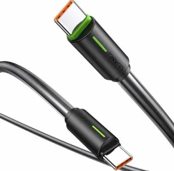 Kabllo USB C në USB C Usams YU SJ734, 1m, 60W, e zezë