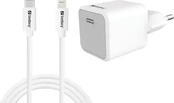 Karikues muri Sandberg USB C AC 20W, Power Delivery, me kabllo Lightning 1m, i bardhë