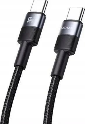 Kabull USB C në USB C Usams SY Series SJ724, 1.2m, 60W, gri