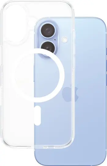 Mbështjellës telefoni PanzerGlass HardCase MagSafe për iPhone 16, transparent, kundërgoditës