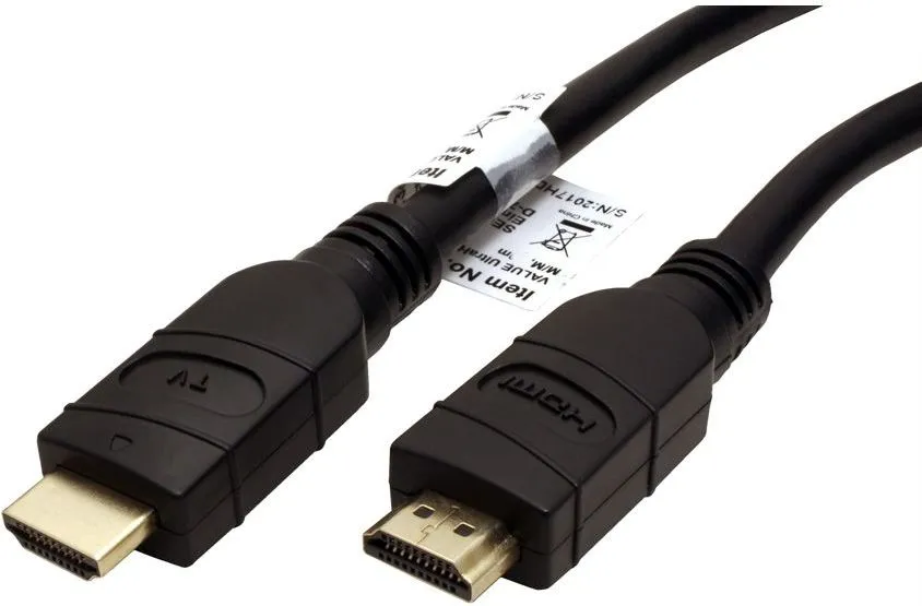 Kabllo HDMI VALUE, 20 m, 4K, e zezë - 2