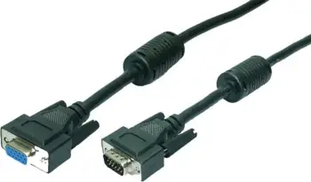 Kabllo VGA LogiLink 3m, M/F, e zezë