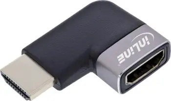 Adapter HDMI InLine, prizë dhe portë HDMI A, kënd 90°, 8K UHD, i zi