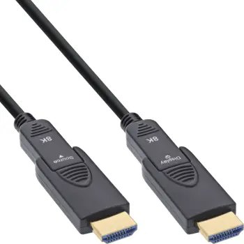 Kabllo HDMI InLine AOC Ultra High Speed, 8K 4K, 10m, e zezë