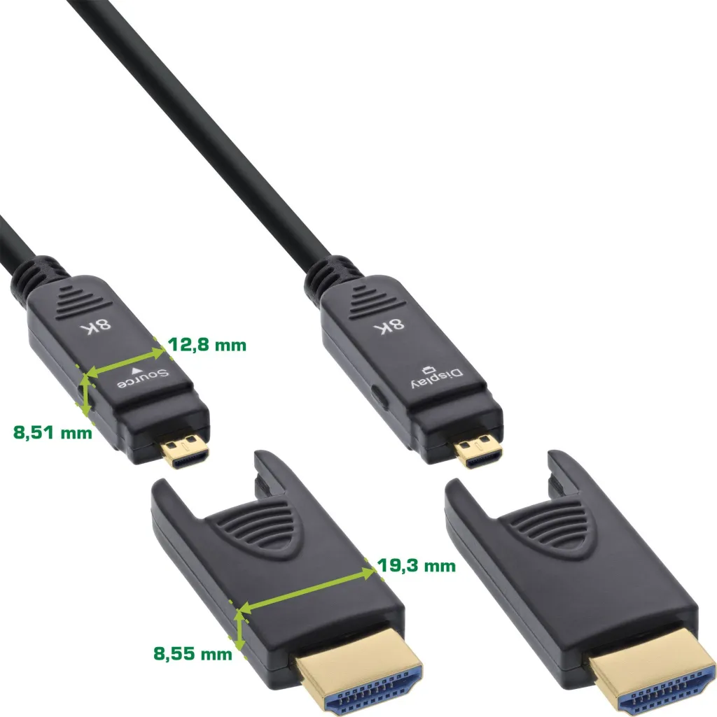 Kabllo HDMI InLine AOC, Ultra High Speed, 8K, 50m - 2