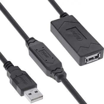 Kabllo zgjatues USB InLine USB 2.0, aktiv, 15m, USB A mashkull femër
