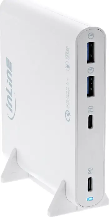 Karikues muri InLine GaN, 4 porta USB 2x USB C 2x USB A, 120W, i bardhë