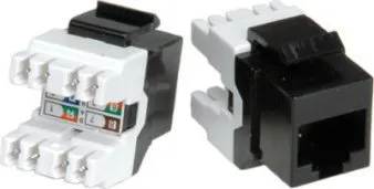 Modul keystone ROLINE RJ45 Cat.5e, LSA, i zi e bardhë - 1