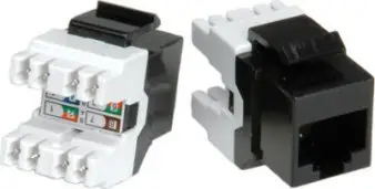 Modul keystone ROLINE RJ45 Cat.5e, LSA, i zi e bardhë