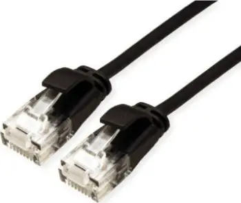 Kabllo rrjeti Roline Patch Cat6a, 0.30m, UTP, e zezë