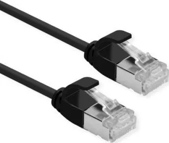 Kabllo rrjeti Roline Patch Cable DataCenter, Cat.6A U/FTP, 0.15m, e zezë - 1