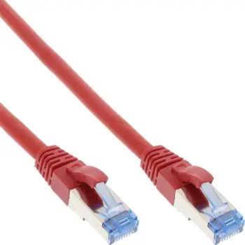 Kabllo rrjeti InLine Patch Cable 76820R, Cat.6A S FTP, 20m, e kuqe