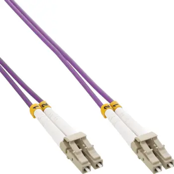 Kabllo optike InLine LWL Duplex LC LC, OM4 50/125, 30m, vjollcë