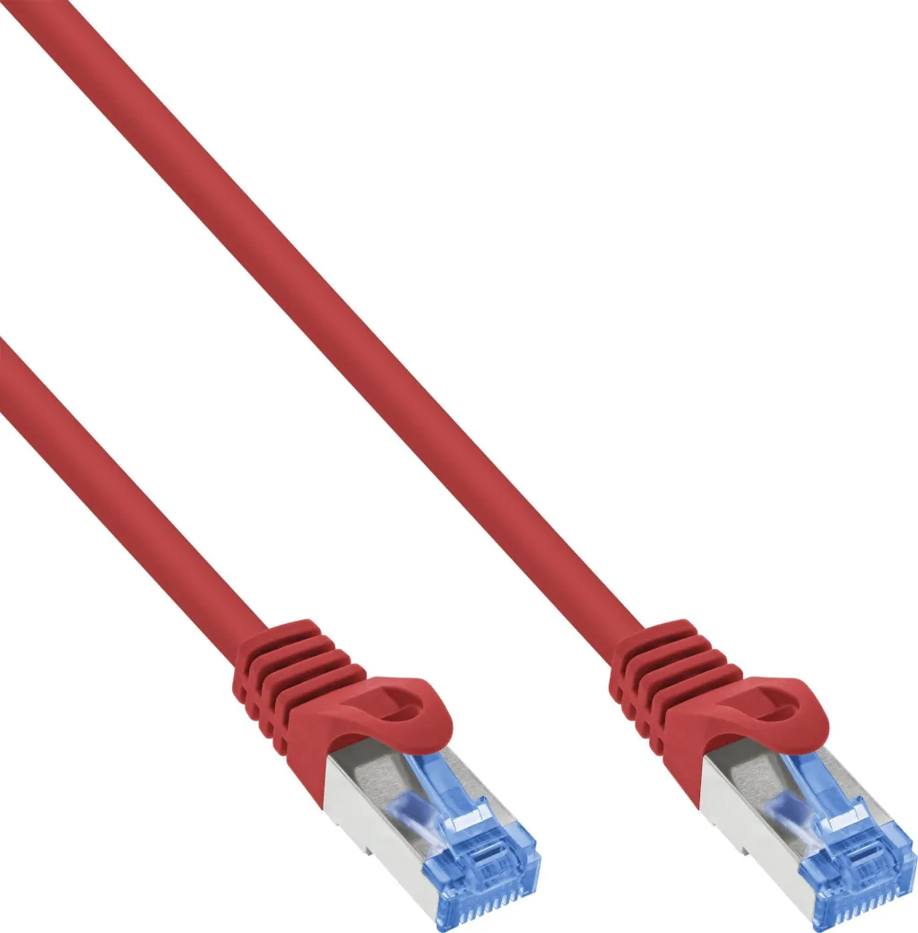 Kabllo rrjeti InLine Cat.6A, S/FTP, 10m, e kuqe - 1