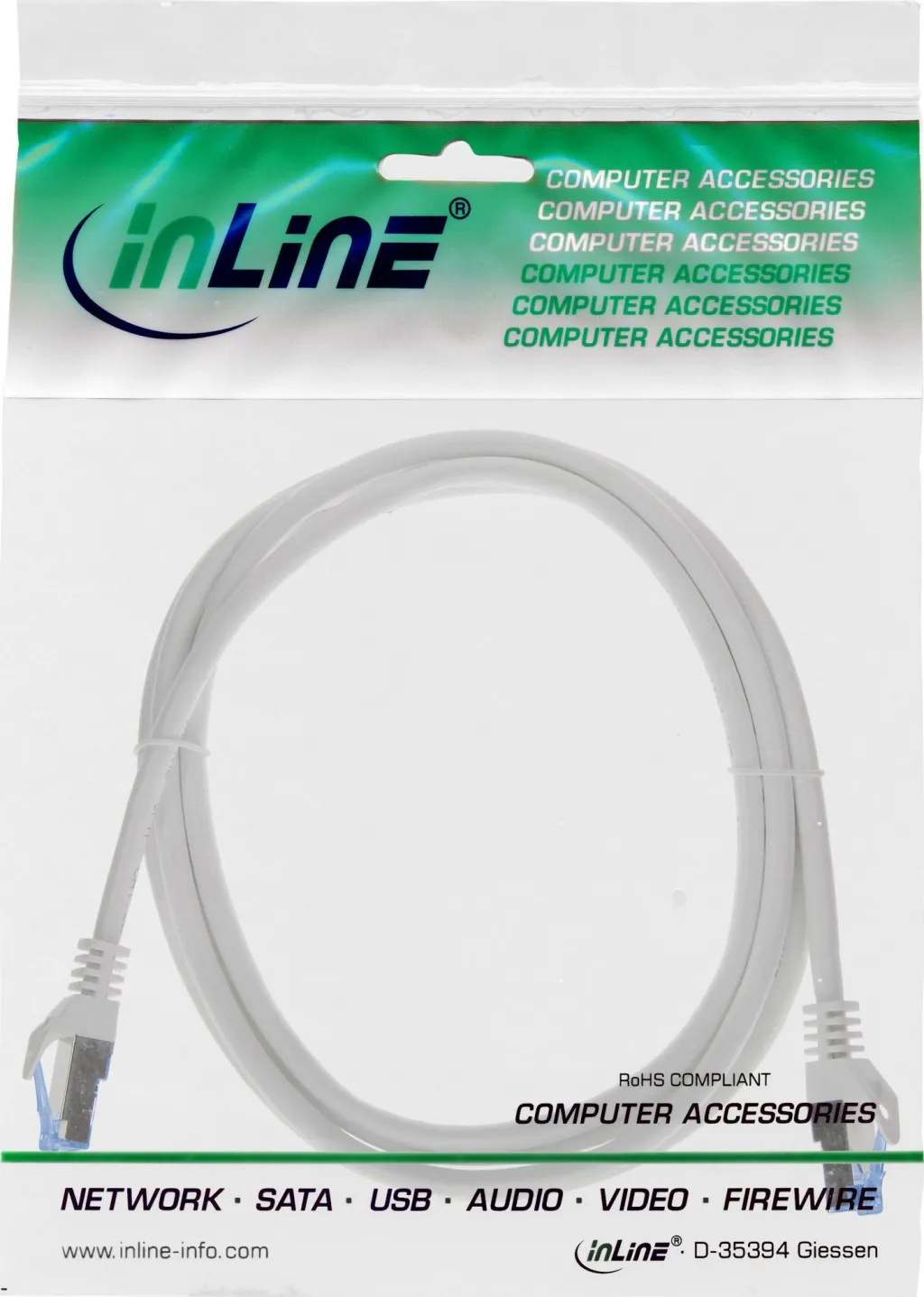Kabllo rrjeti InLine Cat.6A, S/FTP, 2m, gri - 3