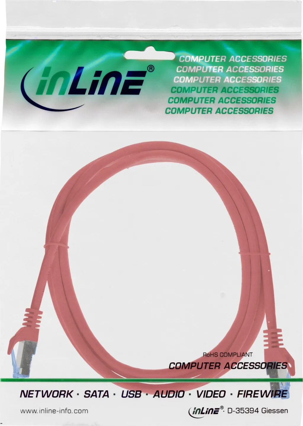 Kabllo rrjeti InLine Cat.6A S FTP, 1.5m, e kuqe - 3