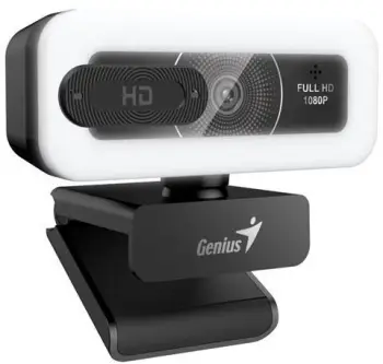 Webkamera Genius FaceCam Light, Full HD 1080p, dritë LED, me mikrofon, e zezë