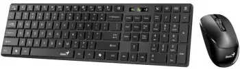 Set tastierë dhe maus Genius SlimStar 8250, wireless, layout CZ/SK, i zi