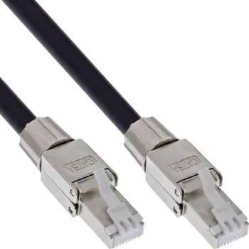 Rrotullë kabllo rrjeti InLine IP67 Outdoor PUR, Cat.6A S FTP, 90m, e zezë