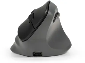 Maus ergonomik BakkerElkhuizen PRF Pro Mouse Office, vertikal, RF Wireless dhe Bluetooth, gri e zezë