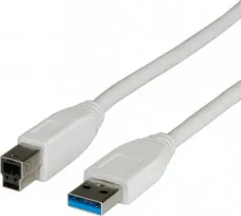 Kabllo USB 3.0 A në B, për printer, e bardhë