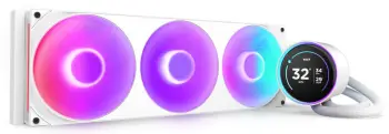 Ftohës uji për CPU NZXT Kraken Elite 420 RGB, 3x140mm, ekran IPS, i bardhë