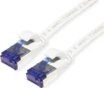 Kabllo rrjeti Value Cat.6A FTP, 0.5m, ekstra e sheshtë, e bardhë