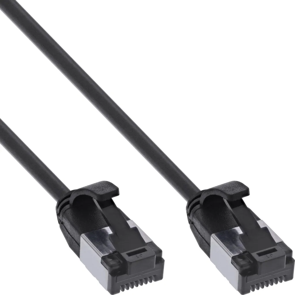 Kabllo rrjeti InLine Slim Patch Cable Cat 8.1, U/FTP, 5m, e zezë - 1