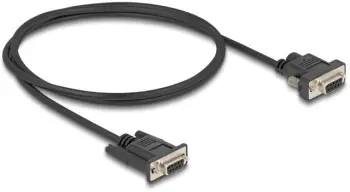 Kabllo seriale Delock RS-232 D-Sub9 në D-Sub9, 1m, e zezë