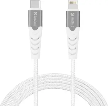 Kabllo Sandberg USB C në Lightning PRO, 2m, PD, e bardhë