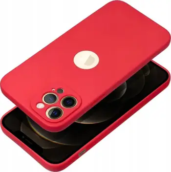 Mbulesë telefoni Forcell Soft për iPhone 15 Pro, silikoni, e kuqe