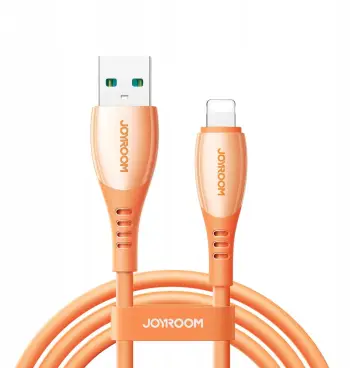 Kabëll karikues Joyroom S-A59 Vibrant Series, USB-A në Lightning, 3A, 1.2m, portokalli