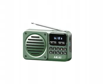 Radio portative Akai APR-300, xhepi, ekran dixhital, e gjelbër