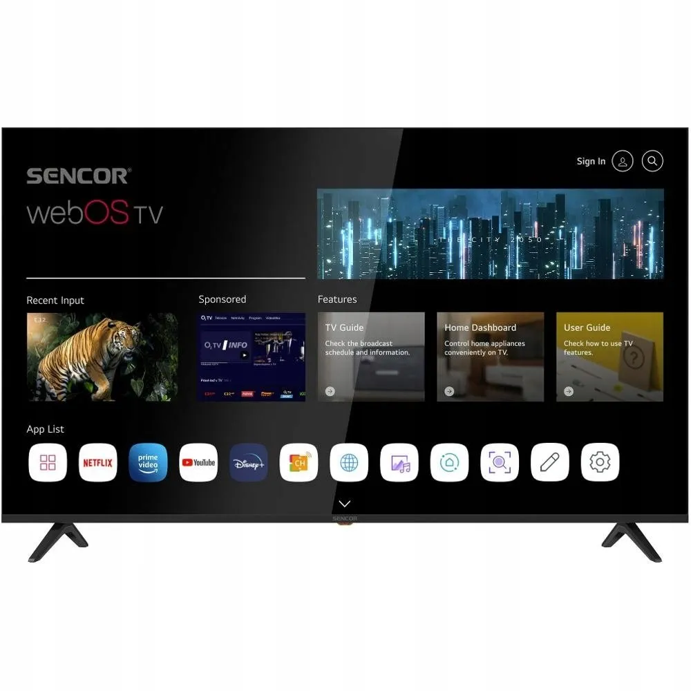 Televizor Sencor SLE 65US804B, 65", UHD, Smart webOS, i zi - 1