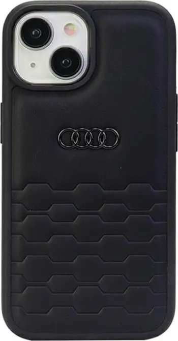Këshe telefoni Audi GT Synthetic Leather, për iPhone 15 6.1", hardcase, e zezë