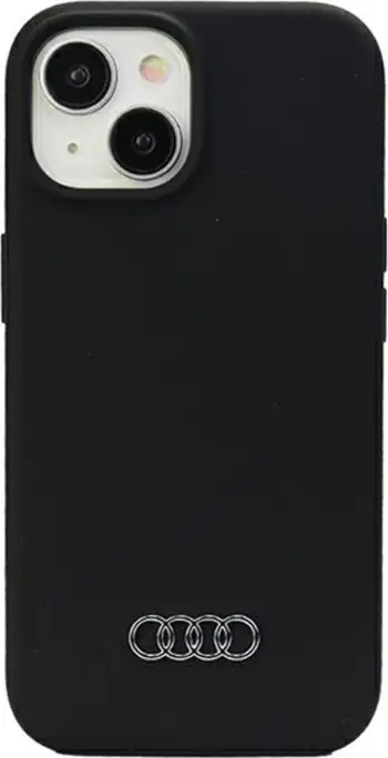 Mbulesë telefoni Audi Silicone Case për iPhone 15 6.1", silikon, e zezë