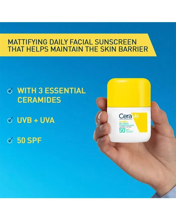 Cerave Invisible Dry Touch Fluid Sunscreen Spf 50+ - 4