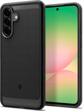 Mbulesë telefoni Spigen Rugged Armor, Samsung Galaxy A56 5G, matte, e zezë