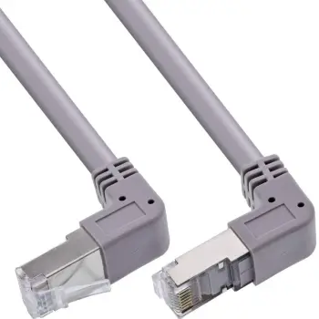 Kabllo rrjeti InLine Patch Cable Angled Up Down, Cat.6, 0.46m, gri