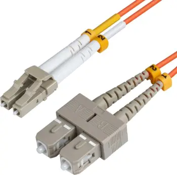 Kabllo fibër optike Microconnect FIB422001-2, 1m, LC në SC, portokalli