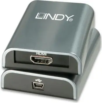 Adapter USB në HDMI Lindy, Full HD 1080p, argjendtë