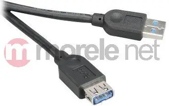Kabllo USB Akasa AKCBUB0215BK, USB A në USB A, 1.5m, e zezë