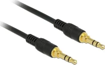 Kabllo audio DeLOCK 85547, 3.5 mm stereo, 1 m, e zezë