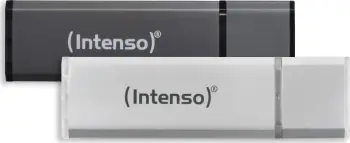 USB flash Intenso AluLine, 2x32GB, USB 2.0, antracit argjend