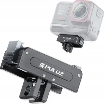 Adapter montimi Puluz PU743B, 1/4" për GoPro, kompatibil me DJI Osmo Action 3 4 5 Pro, i zi