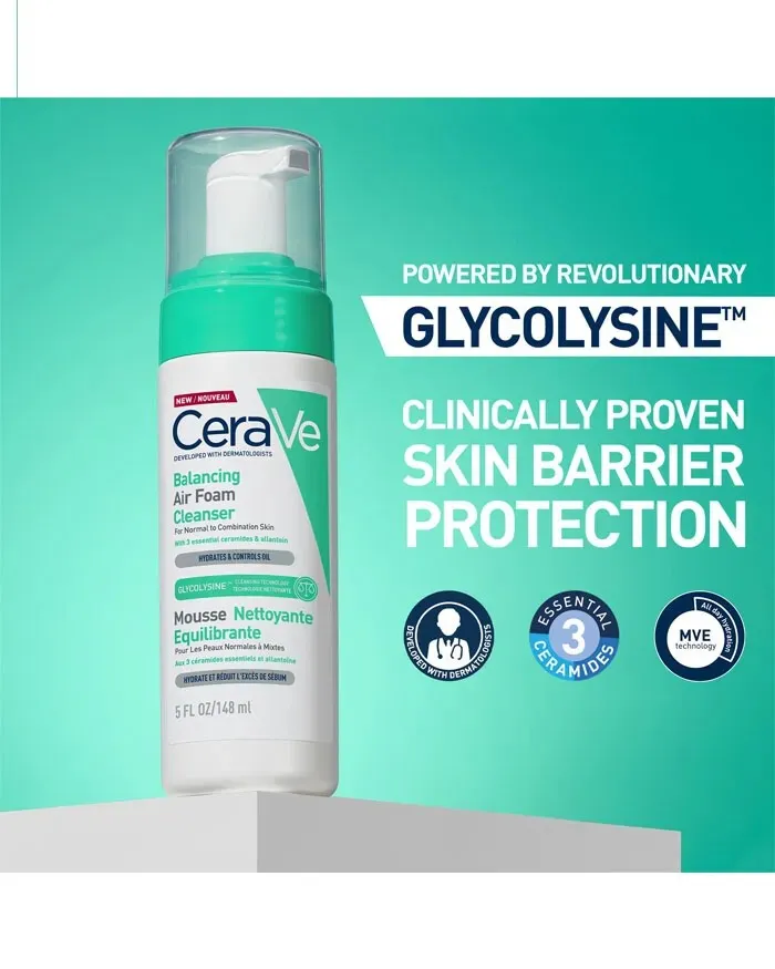 Cerave Balancing Air Foam Facial Cleanser - 3